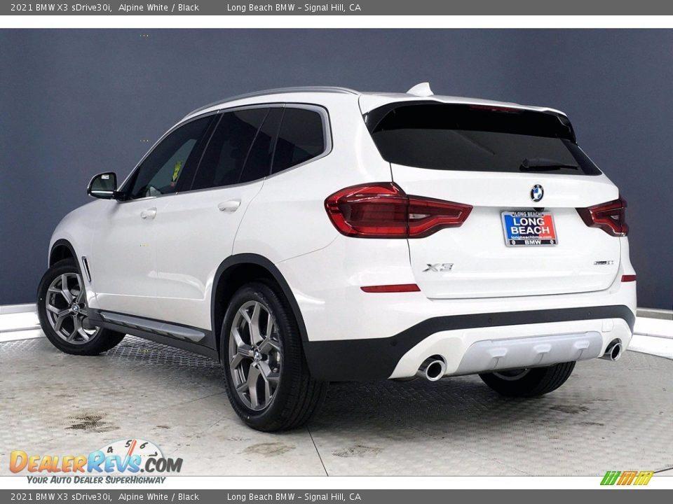 2021 BMW X3 sDrive30i Alpine White / Black Photo #3