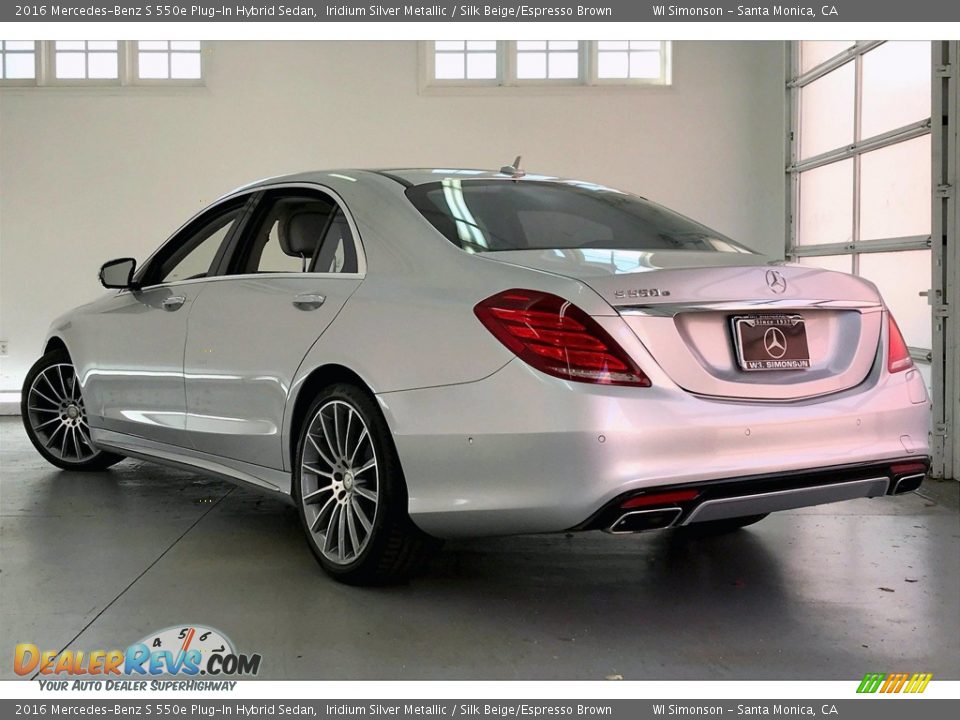 2016 Mercedes-Benz S 550e Plug-In Hybrid Sedan Iridium Silver Metallic / Silk Beige/Espresso Brown Photo #10