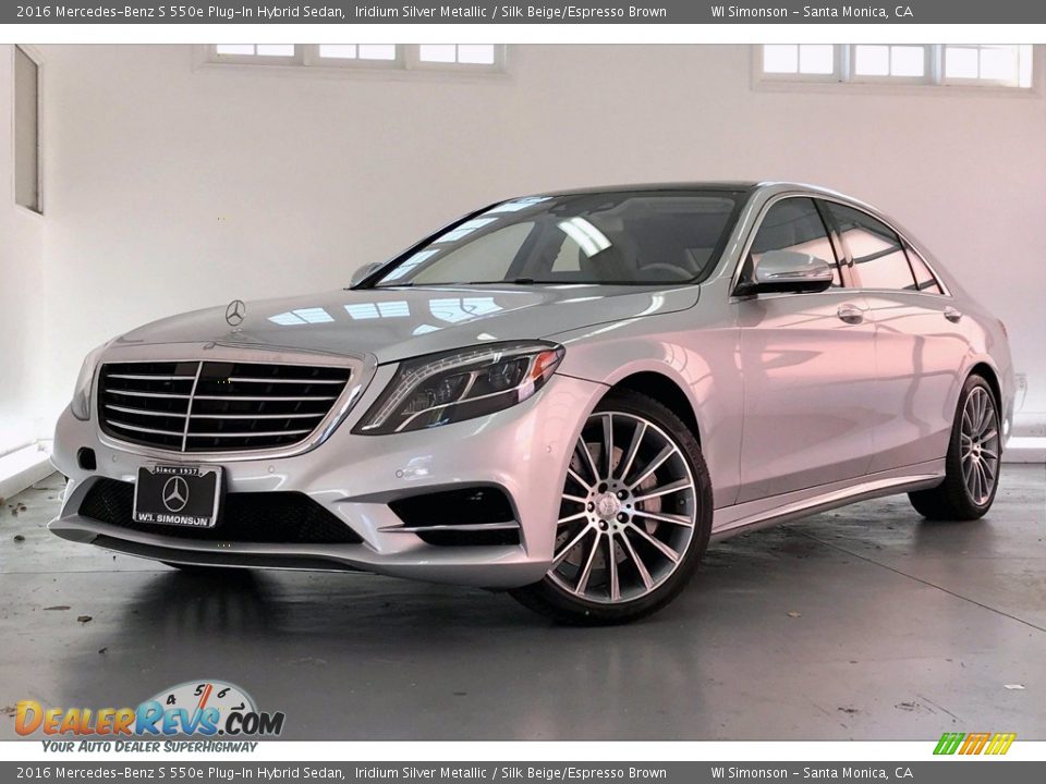 2016 Mercedes-Benz S 550e Plug-In Hybrid Sedan Iridium Silver Metallic / Silk Beige/Espresso Brown Photo #12