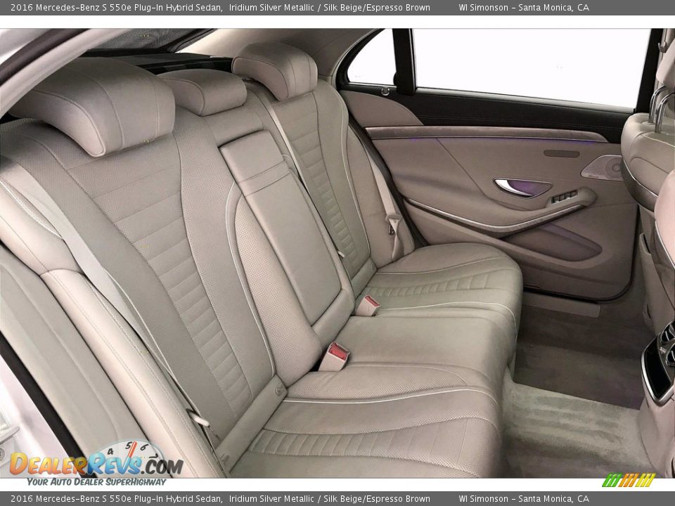 Rear Seat of 2016 Mercedes-Benz S 550e Plug-In Hybrid Sedan Photo #13