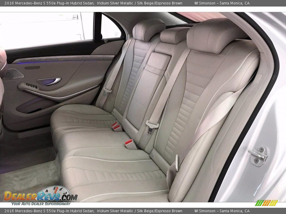 Rear Seat of 2016 Mercedes-Benz S 550e Plug-In Hybrid Sedan Photo #15