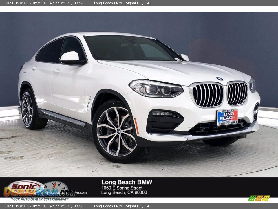 2021 BMW X4 xDrive30i Alpine White / Black Photo #1
