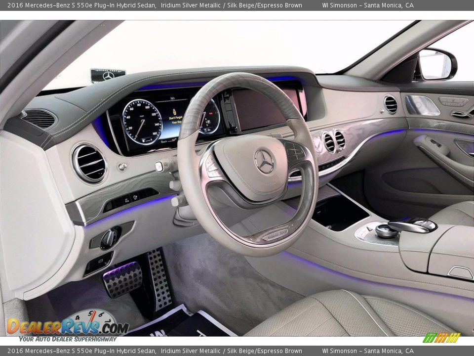 Silk Beige/Espresso Brown Interior - 2016 Mercedes-Benz S 550e Plug-In Hybrid Sedan Photo #22