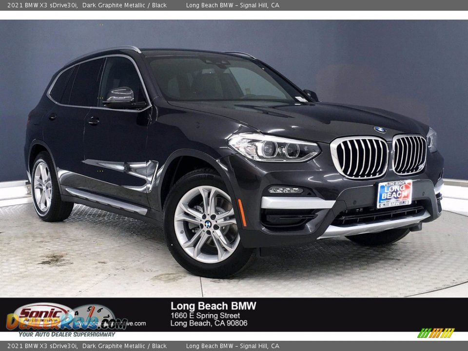 2021 BMW X3 sDrive30i Dark Graphite Metallic / Black Photo #1