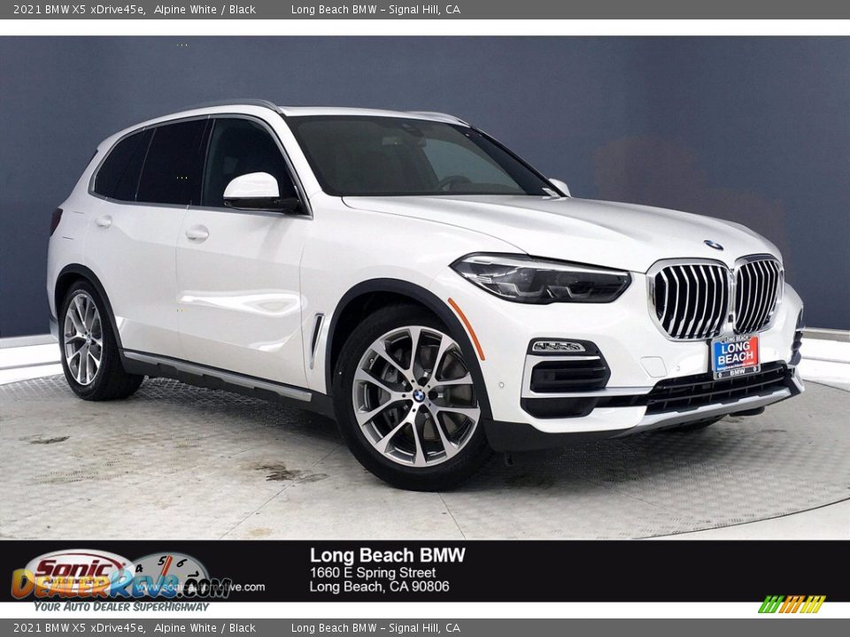 2021 BMW X5 xDrive45e Alpine White / Black Photo #1