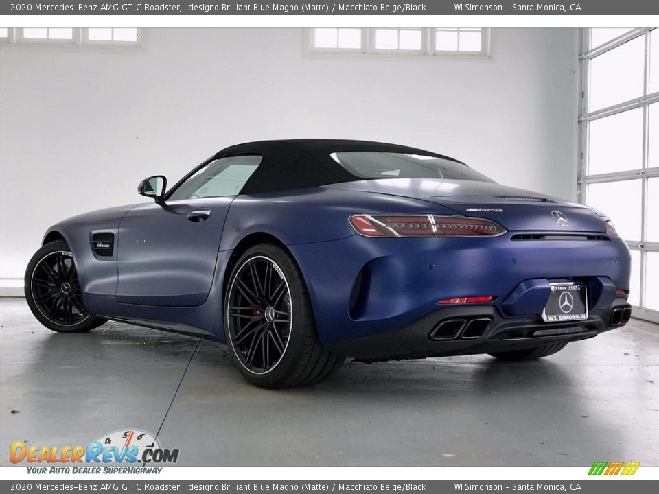 2020 Mercedes-Benz AMG GT C Roadster designo Brilliant Blue Magno (Matte) / Macchiato Beige/Black Photo #2