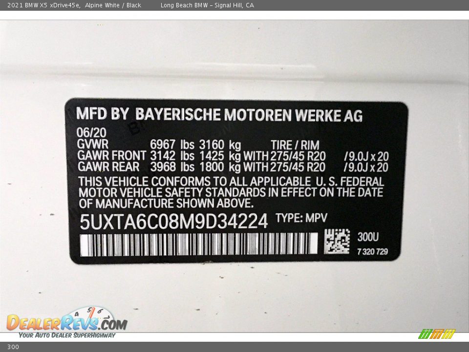 BMW Color Code 300 Alpine White