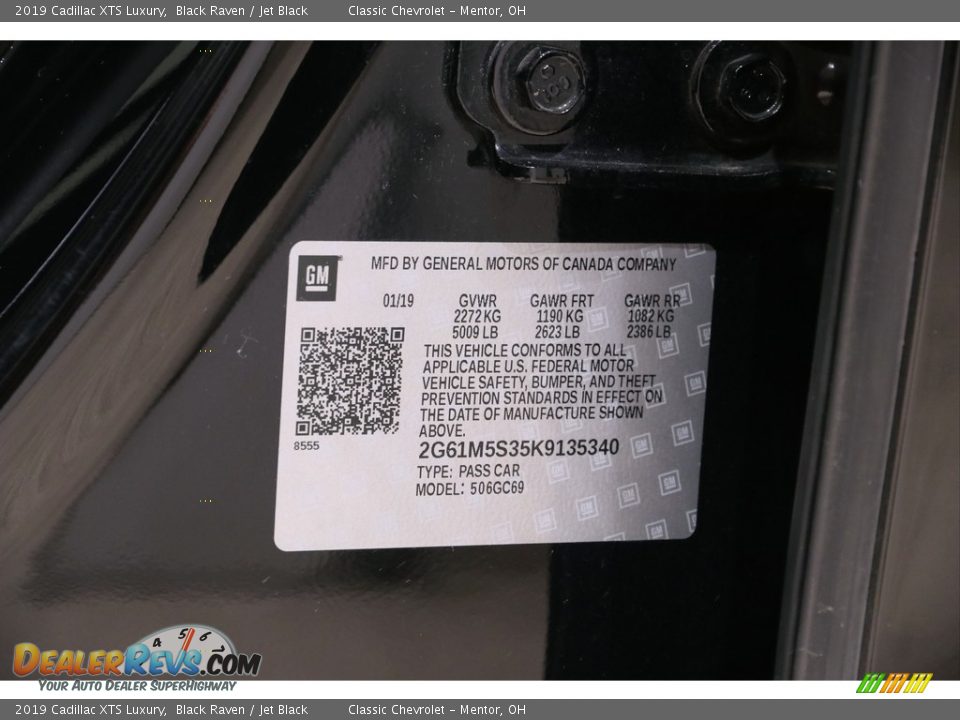 2019 Cadillac XTS Luxury Black Raven / Jet Black Photo #19