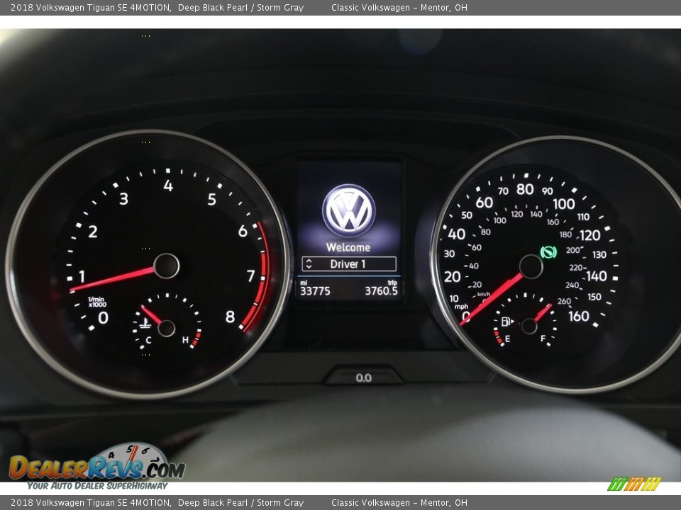 2018 Volkswagen Tiguan SE 4MOTION Deep Black Pearl / Storm Gray Photo #7
