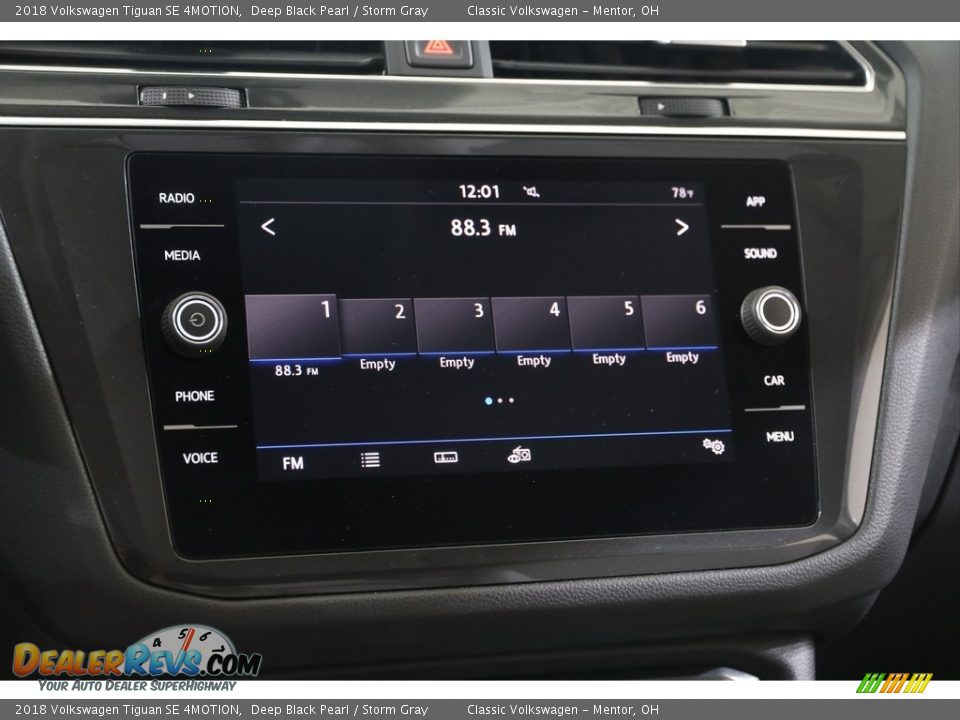 2018 Volkswagen Tiguan SE 4MOTION Deep Black Pearl / Storm Gray Photo #9