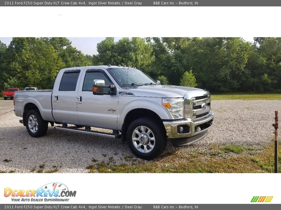 2011 Ford F250 Super Duty XLT Crew Cab 4x4 Ingot Silver Metallic / Steel Gray Photo #1