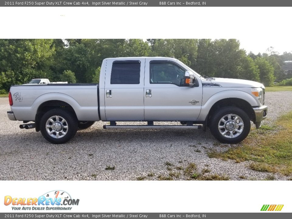 2011 Ford F250 Super Duty XLT Crew Cab 4x4 Ingot Silver Metallic / Steel Gray Photo #4
