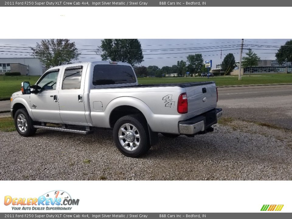 2011 Ford F250 Super Duty XLT Crew Cab 4x4 Ingot Silver Metallic / Steel Gray Photo #5