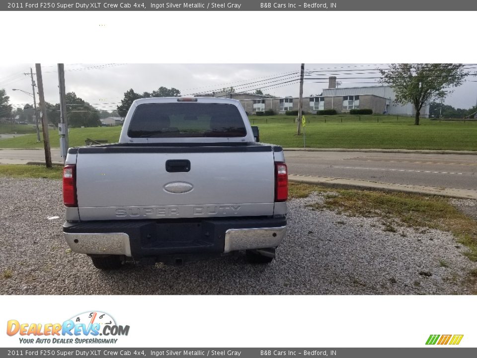 2011 Ford F250 Super Duty XLT Crew Cab 4x4 Ingot Silver Metallic / Steel Gray Photo #6