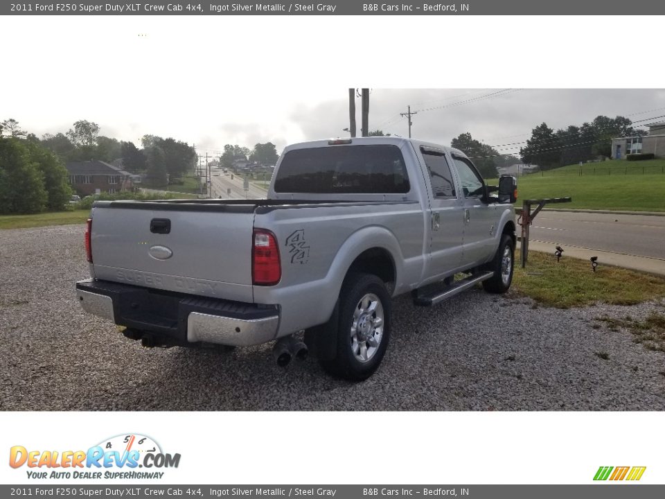 2011 Ford F250 Super Duty XLT Crew Cab 4x4 Ingot Silver Metallic / Steel Gray Photo #7