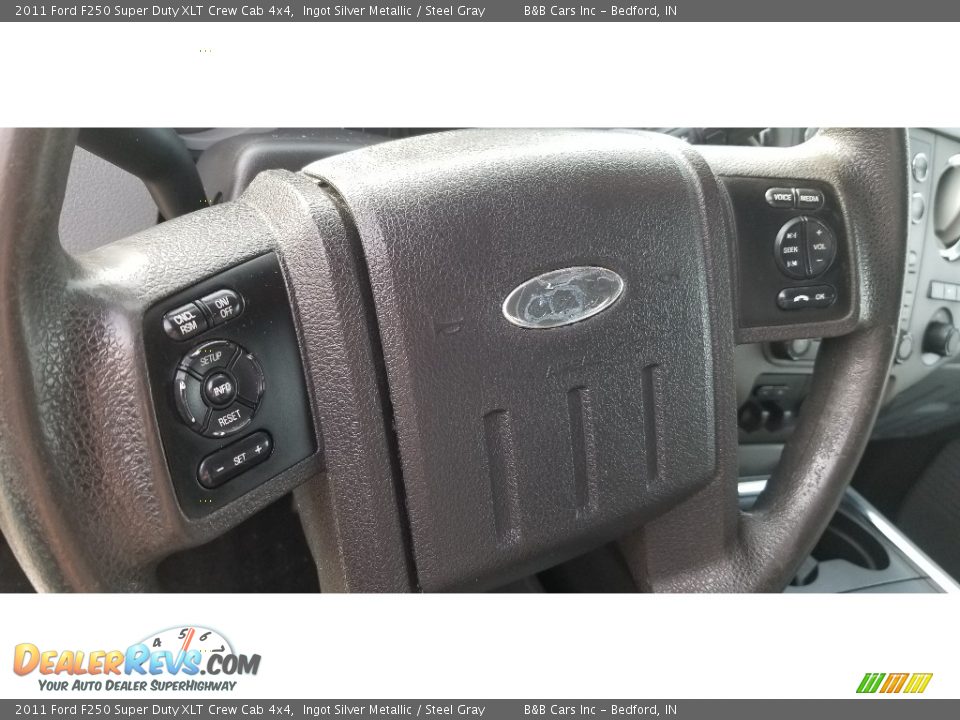 2011 Ford F250 Super Duty XLT Crew Cab 4x4 Ingot Silver Metallic / Steel Gray Photo #14