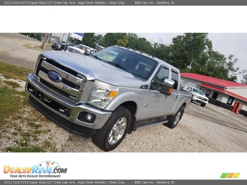 2011 Ford F250 Super Duty XLT Crew Cab 4x4 Ingot Silver Metallic / Steel Gray Photo #24