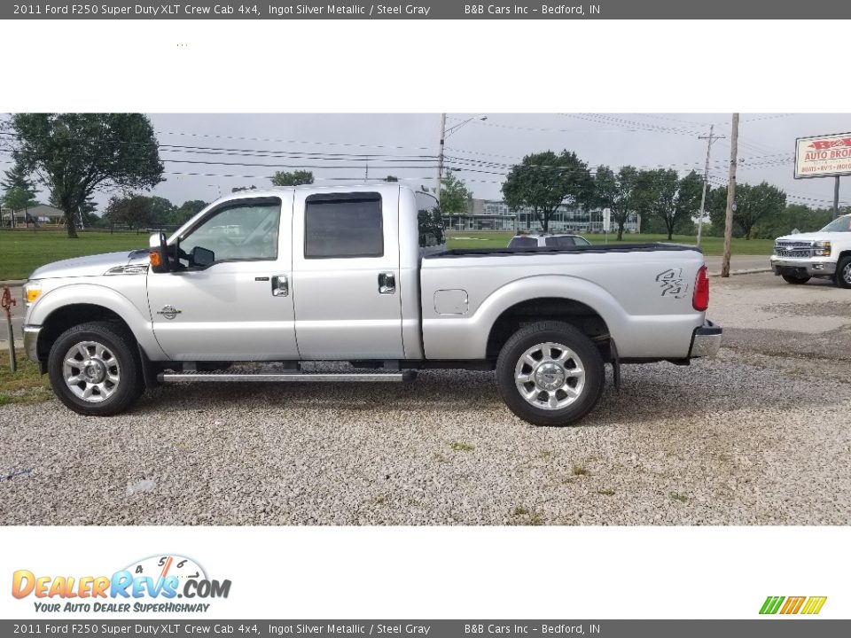 2011 Ford F250 Super Duty XLT Crew Cab 4x4 Ingot Silver Metallic / Steel Gray Photo #25
