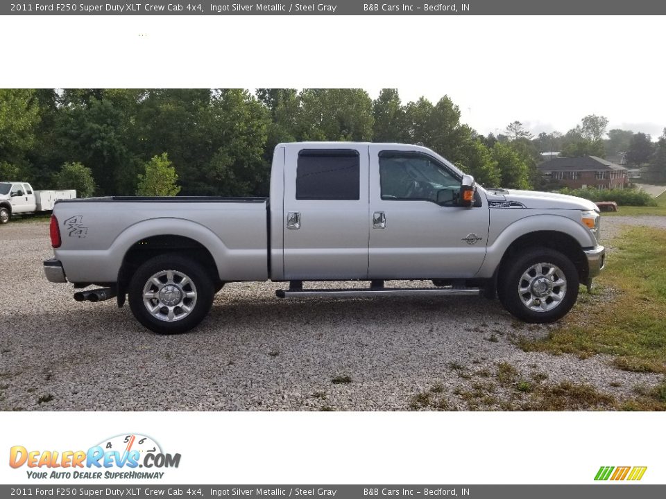 2011 Ford F250 Super Duty XLT Crew Cab 4x4 Ingot Silver Metallic / Steel Gray Photo #26