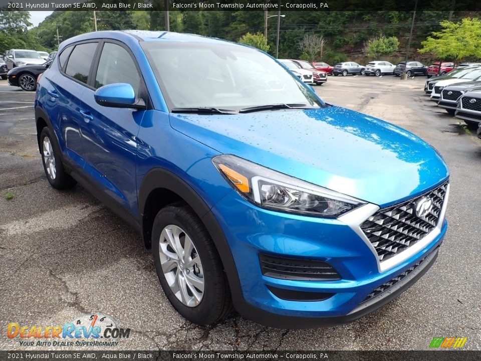 2021 Hyundai Tucson SE AWD Aqua Blue / Black Photo #3