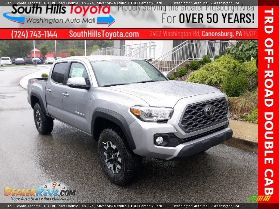 2020 Toyota Tacoma TRD Off Road Double Cab 4x4 Silver Sky Metallic / TRD Cement/Black Photo #1