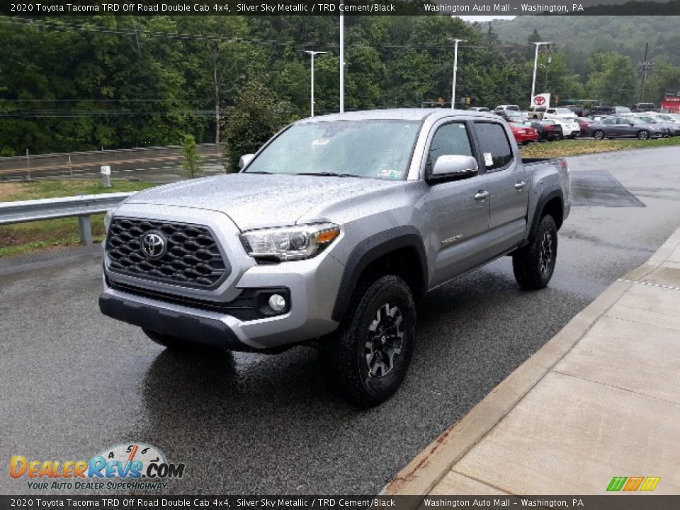 2020 Toyota Tacoma TRD Off Road Double Cab 4x4 Silver Sky Metallic / TRD Cement/Black Photo #26