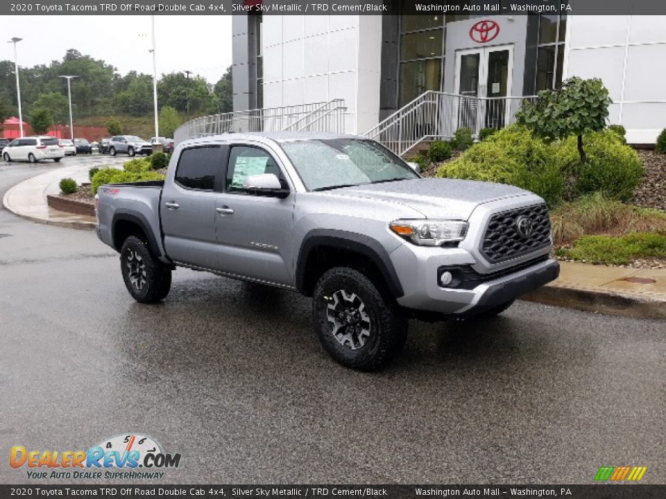 2020 Toyota Tacoma TRD Off Road Double Cab 4x4 Silver Sky Metallic / TRD Cement/Black Photo #28