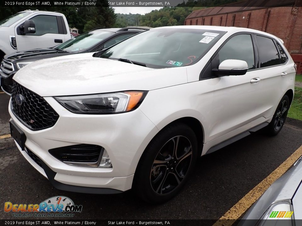 2019 Ford Edge ST AWD White Platinum / Ebony Photo #1