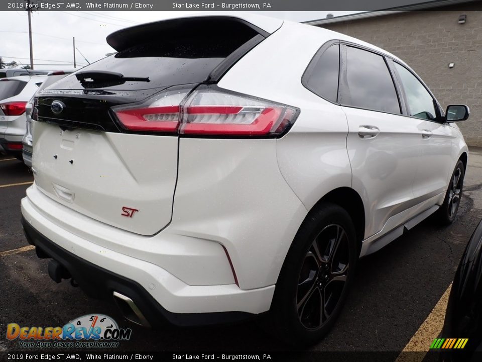 2019 Ford Edge ST AWD White Platinum / Ebony Photo #3