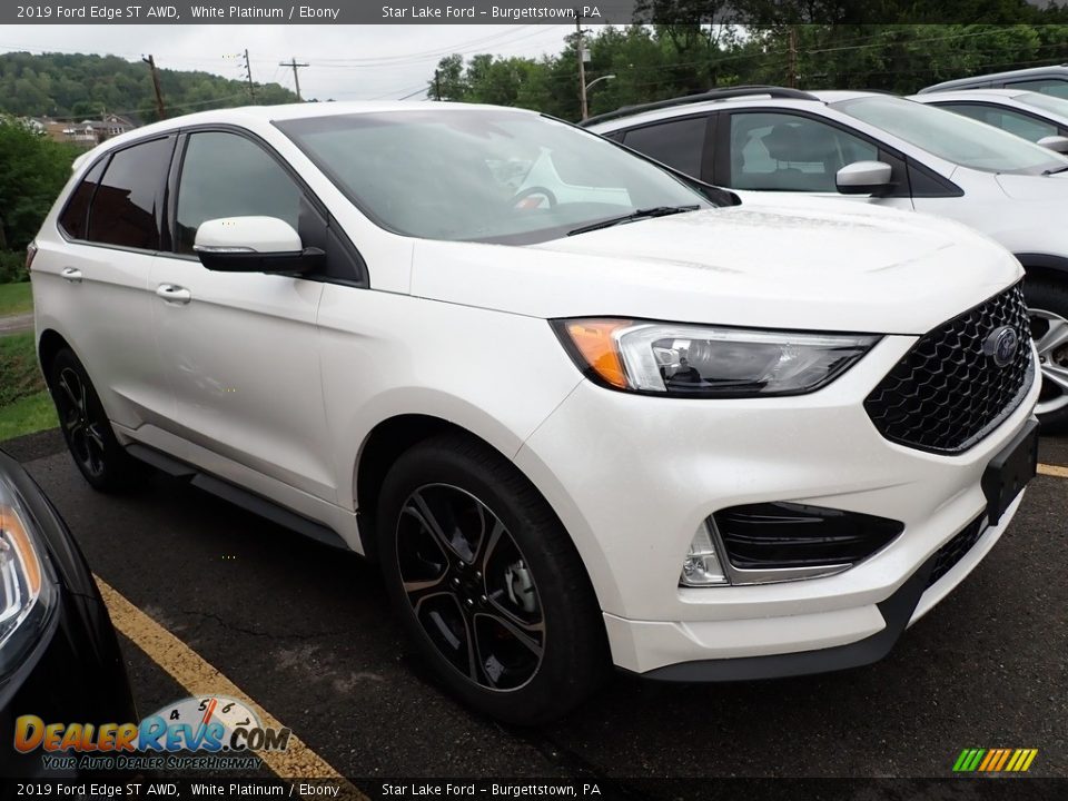 2019 Ford Edge ST AWD White Platinum / Ebony Photo #4