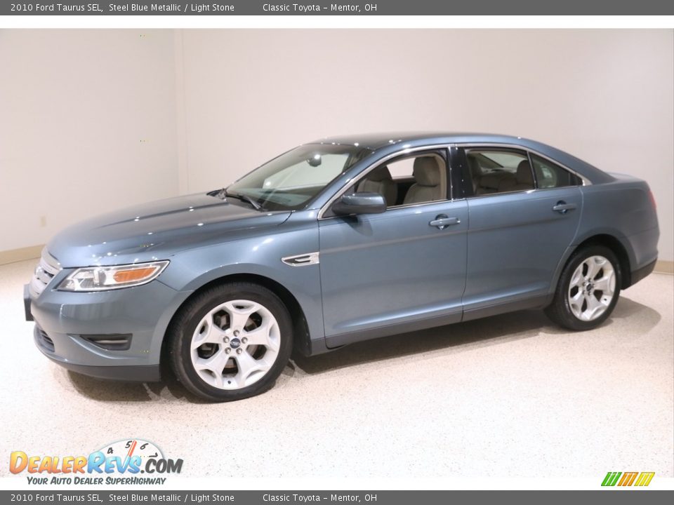 2010 Ford Taurus SEL Steel Blue Metallic / Light Stone Photo #3