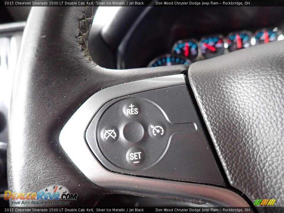 2015 Chevrolet Silverado 1500 LT Double Cab 4x4 Silver Ice Metallic / Jet Black Photo #35