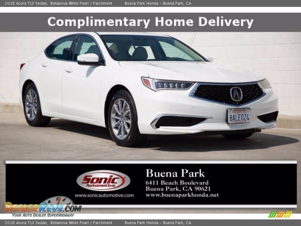 2018 Acura TLX Sedan Bellanova White Pearl / Parchment Photo #1
