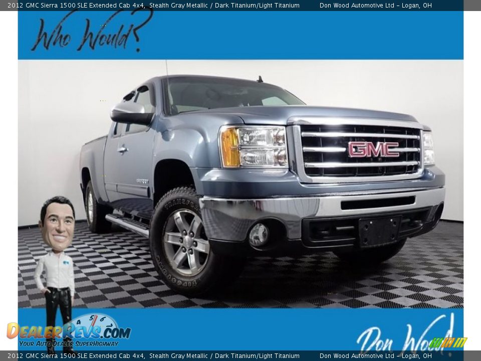 2012 GMC Sierra 1500 SLE Extended Cab 4x4 Stealth Gray Metallic / Dark Titanium/Light Titanium Photo #1