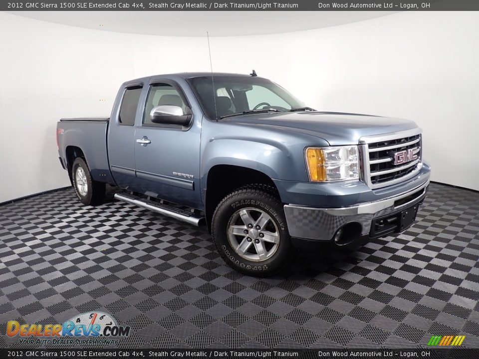 2012 GMC Sierra 1500 SLE Extended Cab 4x4 Stealth Gray Metallic / Dark Titanium/Light Titanium Photo #2