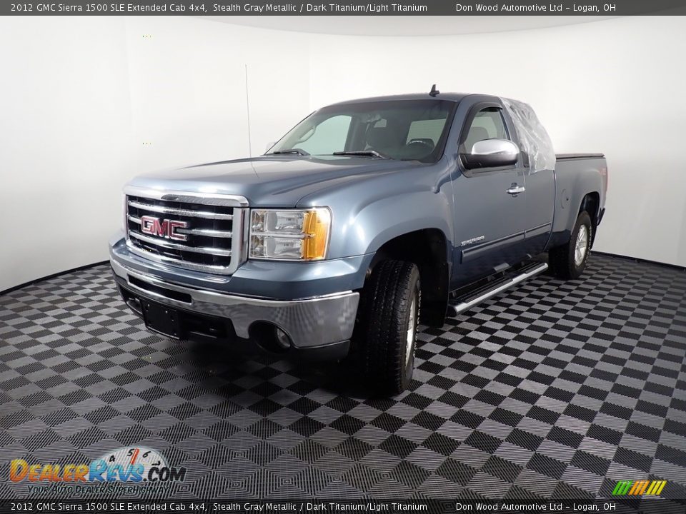 2012 GMC Sierra 1500 SLE Extended Cab 4x4 Stealth Gray Metallic / Dark Titanium/Light Titanium Photo #7