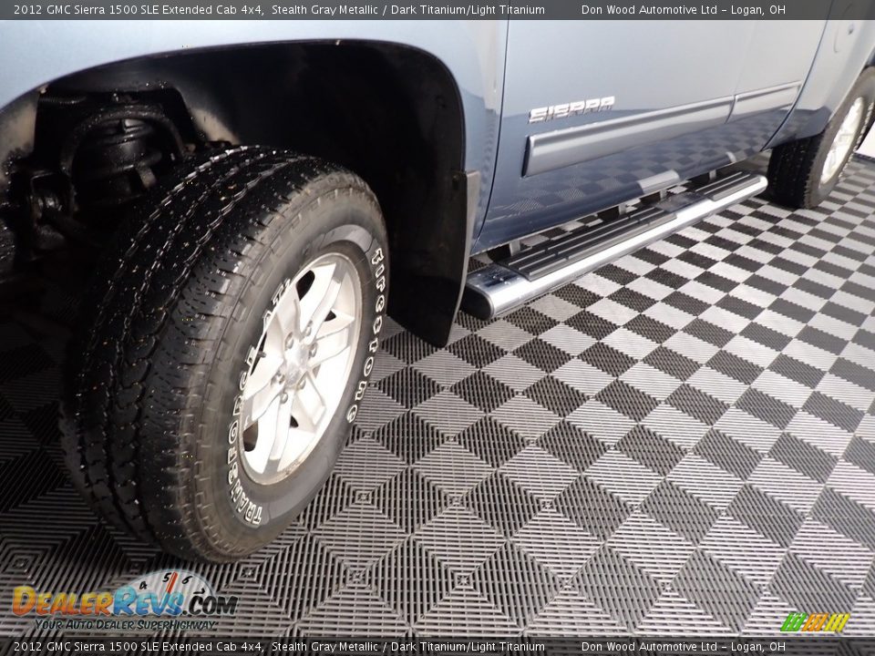 2012 GMC Sierra 1500 SLE Extended Cab 4x4 Stealth Gray Metallic / Dark Titanium/Light Titanium Photo #8
