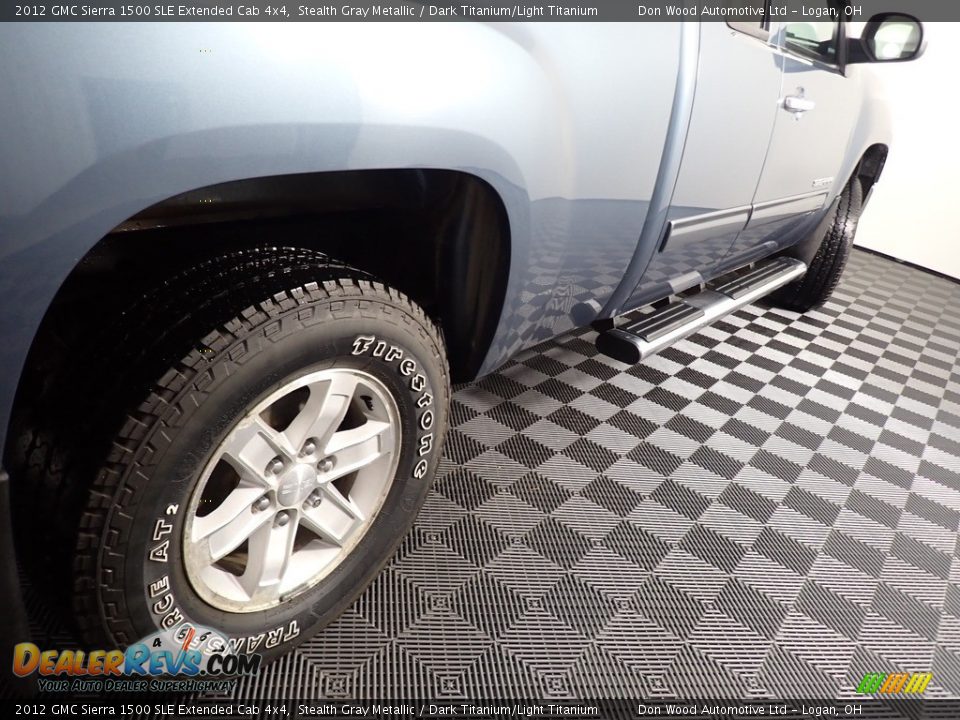 2012 GMC Sierra 1500 SLE Extended Cab 4x4 Stealth Gray Metallic / Dark Titanium/Light Titanium Photo #15