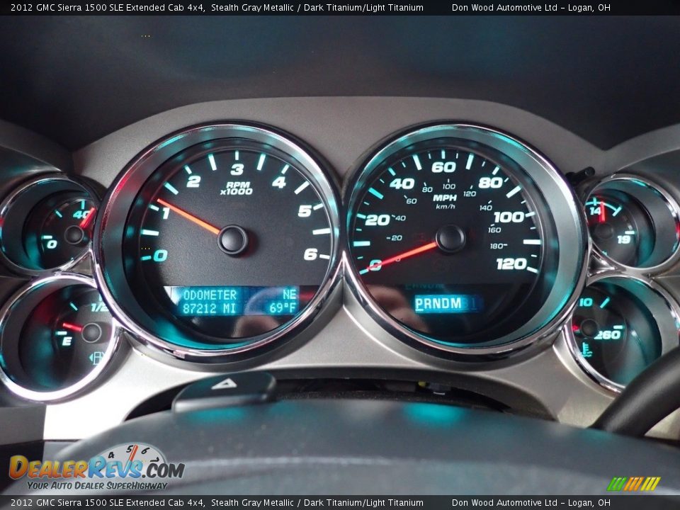 2012 GMC Sierra 1500 SLE Extended Cab 4x4 Stealth Gray Metallic / Dark Titanium/Light Titanium Photo #19