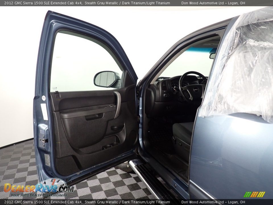 2012 GMC Sierra 1500 SLE Extended Cab 4x4 Stealth Gray Metallic / Dark Titanium/Light Titanium Photo #25