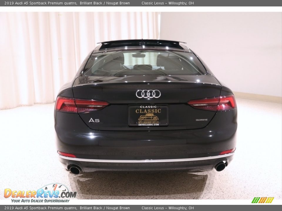 2019 Audi A5 Sportback Premium quattro Brilliant Black / Nougat Brown Photo #18