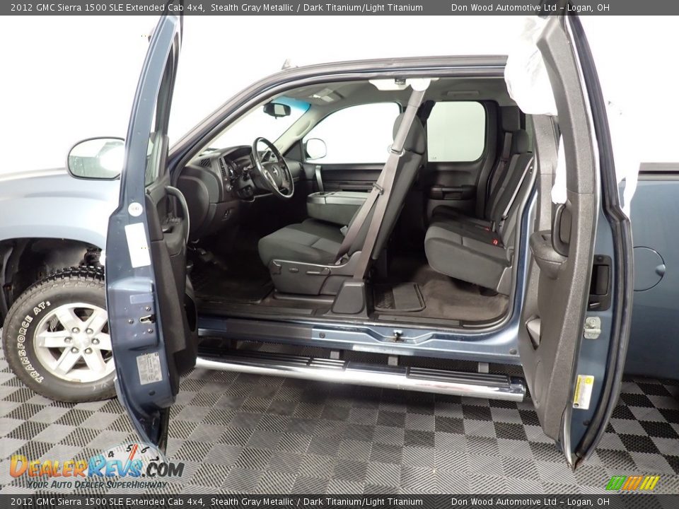 2012 GMC Sierra 1500 SLE Extended Cab 4x4 Stealth Gray Metallic / Dark Titanium/Light Titanium Photo #28