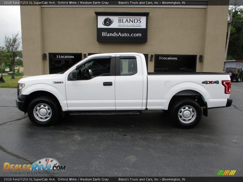 2016 Ford F150 XL SuperCab 4x4 Oxford White / Medium Earth Gray Photo #1
