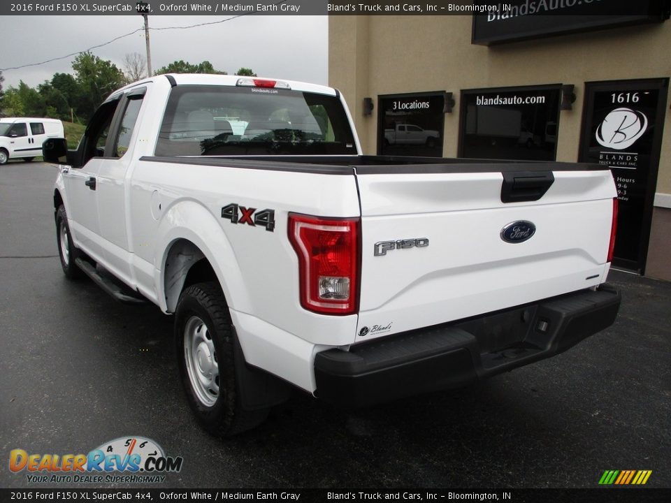 2016 Ford F150 XL SuperCab 4x4 Oxford White / Medium Earth Gray Photo #3