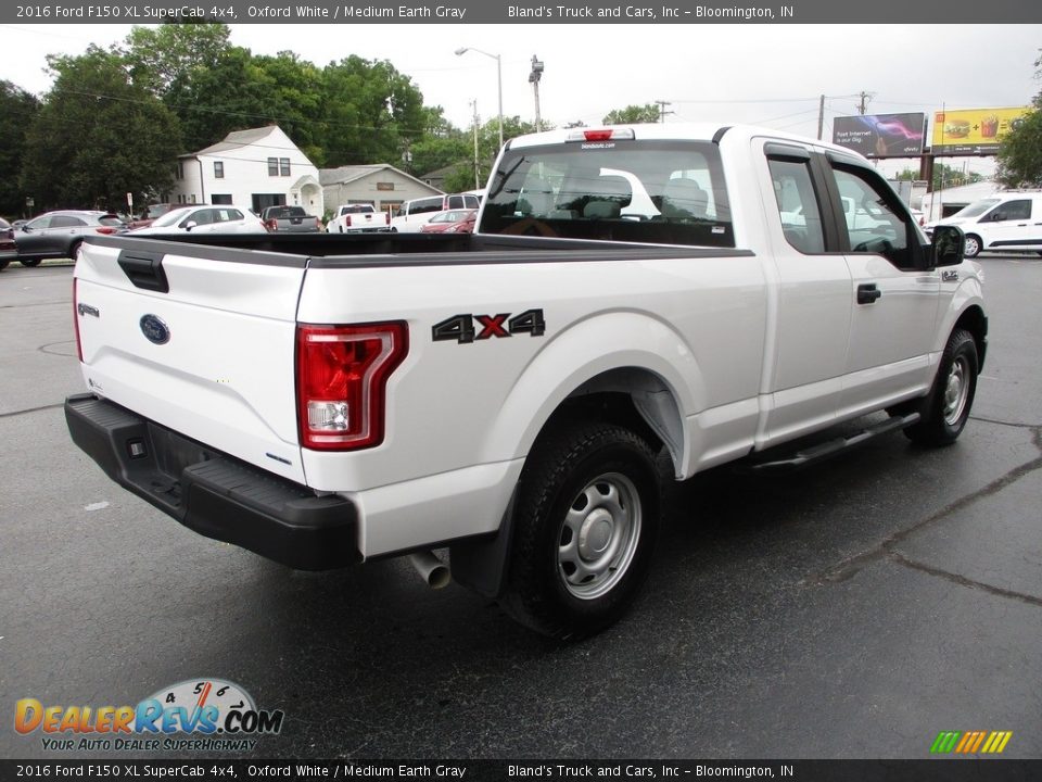 2016 Ford F150 XL SuperCab 4x4 Oxford White / Medium Earth Gray Photo #4