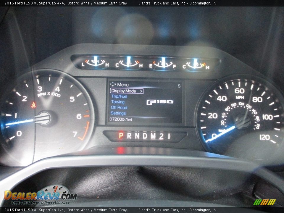 2016 Ford F150 XL SuperCab 4x4 Oxford White / Medium Earth Gray Photo #14