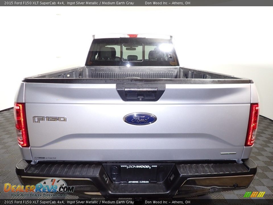 2015 Ford F150 XLT SuperCab 4x4 Ingot Silver Metallic / Medium Earth Gray Photo #11