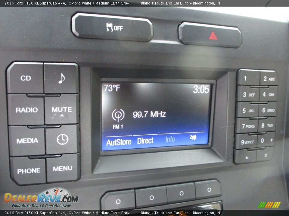 2016 Ford F150 XL SuperCab 4x4 Oxford White / Medium Earth Gray Photo #22