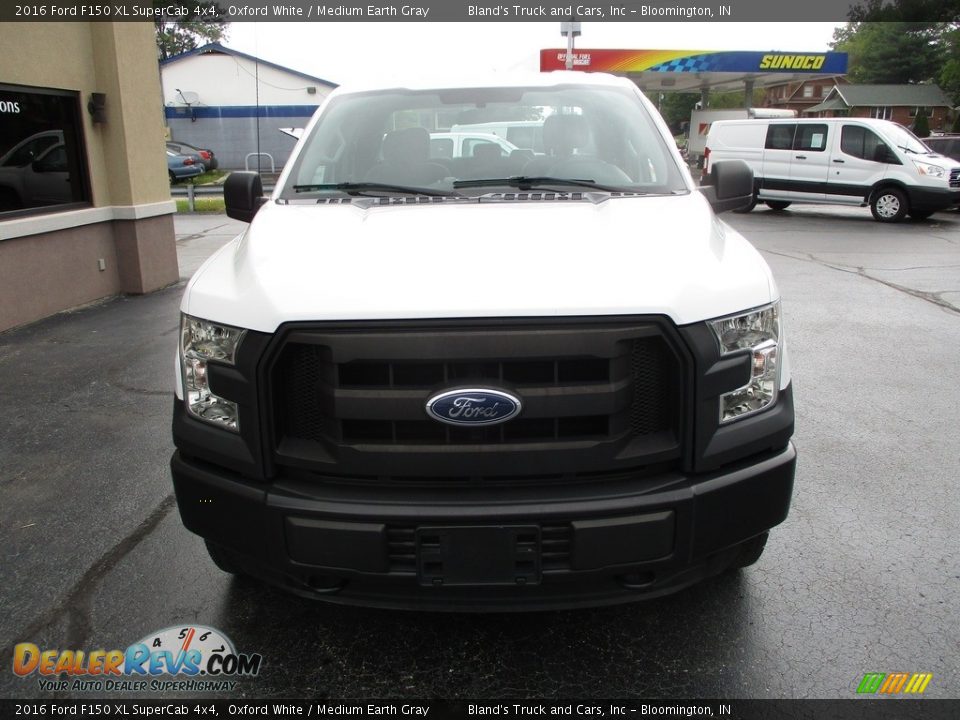 2016 Ford F150 XL SuperCab 4x4 Oxford White / Medium Earth Gray Photo #27