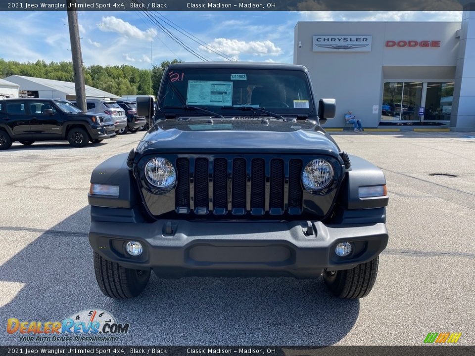 2021 Jeep Wrangler Unlimited Sport 4x4 Black / Black Photo #4